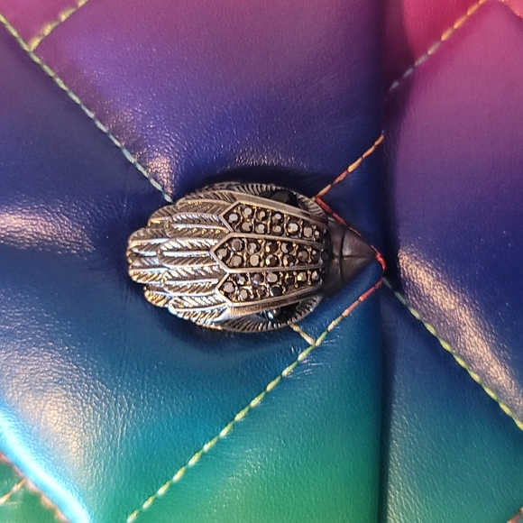 💕Kurt Geiger Large Kensington Ombre Rainbow❤🧡💛💚💙💜Leather Bag💕 - Picture 9 of 15